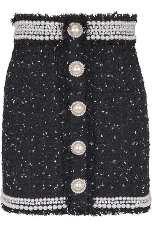 Balmain Perle-udsmykket mini-nederdel