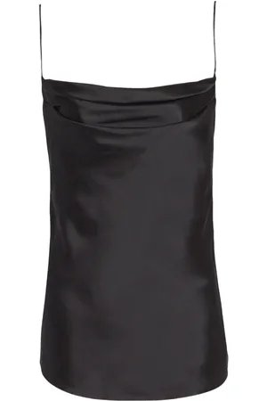 Balmain Draperet top i satin