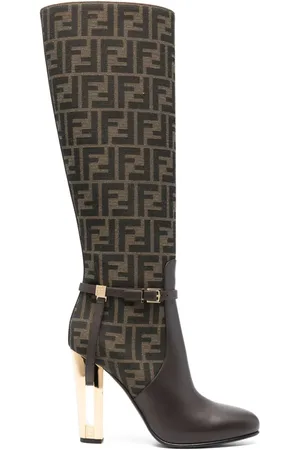 Fendi Knæhøje 110mm Delfina støvler med monogram