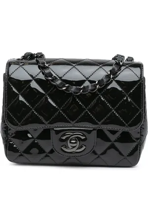 CHANEL Lille lakeret So Black Single Flap crossbody-taske fra 2021-2024