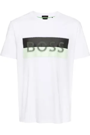 HUGO BOSS Kortærmet T-shirt med logo-applikation