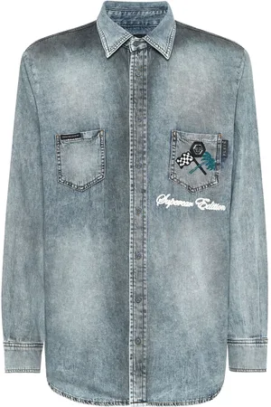 Philipp Plein Cars Racing denimskjorte