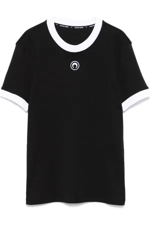 Marine Serre T-shirt med halvmånebroderi