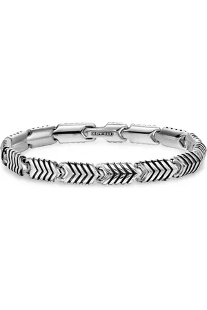 David Yurman Kædearmbånd i sterlingsølv med chevron-led