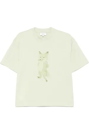 Maison Kitsuné Lady T-shirt med rævetryk