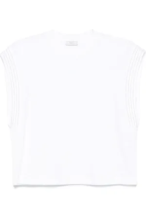 PESERICO SIGN T-shirt med kuglekædedetalje