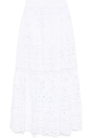 ERMANNO SCERVINO Lang nederdel i broderie anglaise