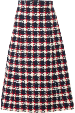 Carolina Herrera Mellemlang nederdel i tweed med A-snit