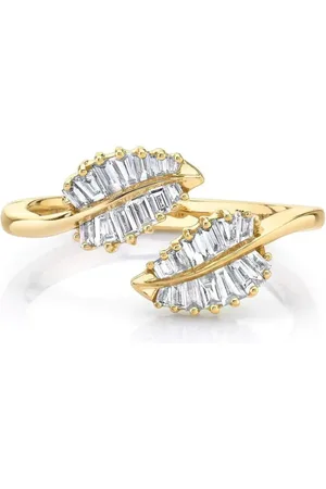 Anita Palmebladring i 18 karat guld med diamant
