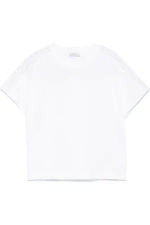 PESERICO SIGN T-shirt med kuglekædedetalje