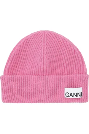 Ganni Ribbet hue med logomærke