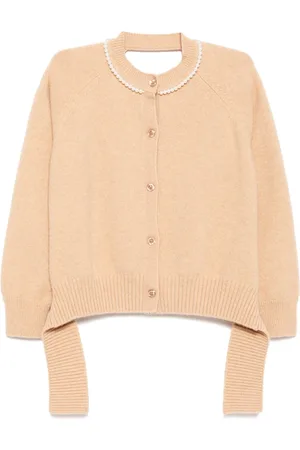 Simone Rocha Perledekoreret cardigan med åben ryg