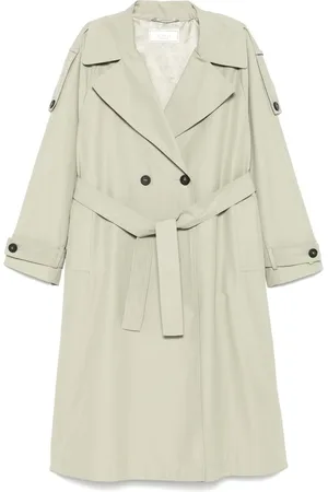 PESERICO SIGN Trenchcoat med perledetaljer