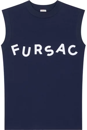 Fursac Tanktop med flock-tekstur og logo