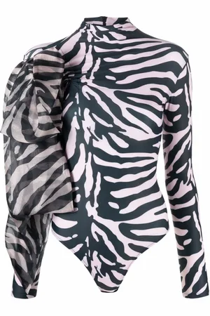 Atu Body Couture Bodysuit med sløjfedetalje og dyretryk
