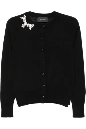Simone Rocha Cardigan med ødelagt halskædedesign