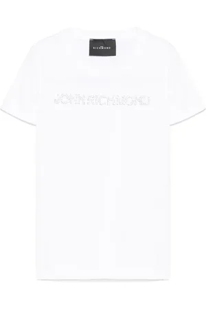 John Richmond T-shirt med logoudsmykning