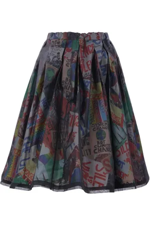 Comme des Garçons Plisseret nederdel med tryk