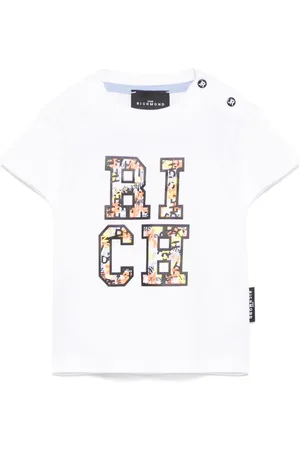 John Richmond T-shirt med logotryk