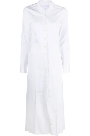 Thom Browne Plisseret skjortekjole i poplin