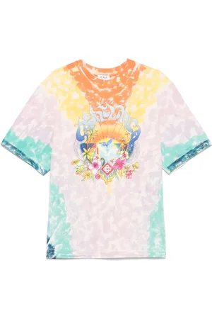 Casablanca Surf-trip T-shirt med batiktryk