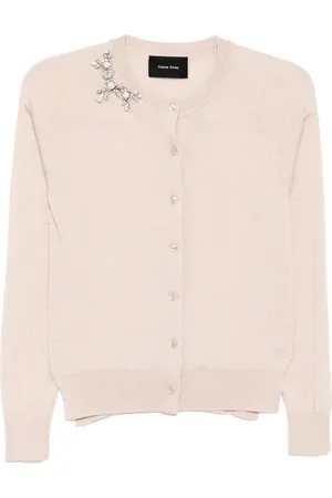 Simone Rocha Cardigan med ødelagt halskædedesign
