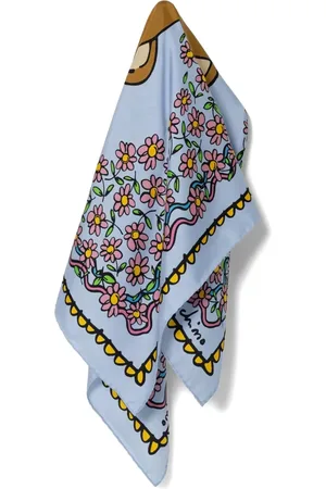 Moschino Silketørklæde med bamsemotiv