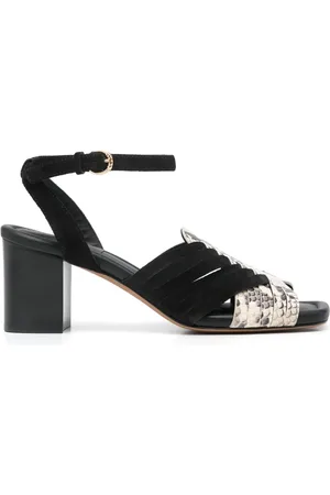 ULLA JOHNSON 75 mm sandaler med slangetryk