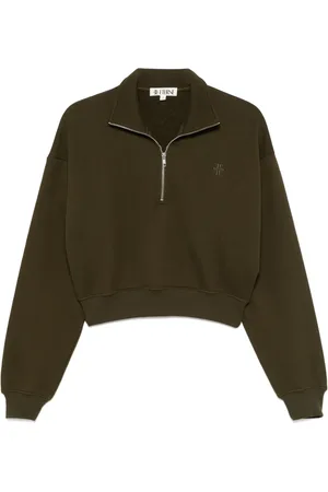 ÉTERNE Cropped sweatshirt med kort lynlås