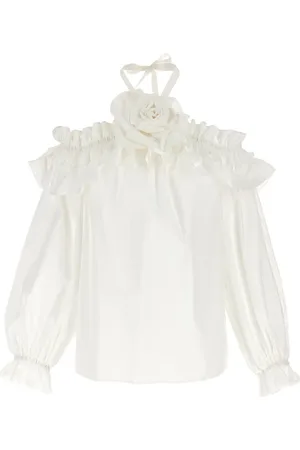 Carolina Herrera Bluse med off-shoulder-snit