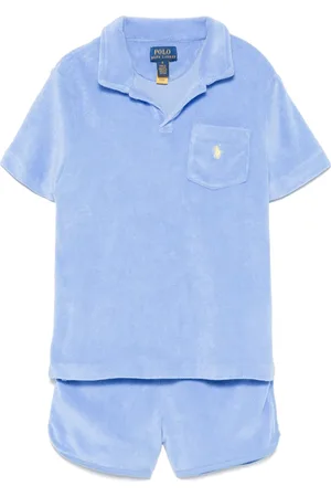 Ralph Lauren Sæt med T-shirt og shorts i frotté