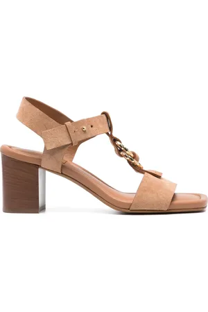 ULLA JOHNSON 75 mm sandaler i ruskind