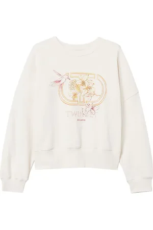 Twin-Set Sweatshirt med kolibri-tryk