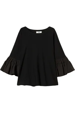 Twin-Set Sweater med flounce-ærmer