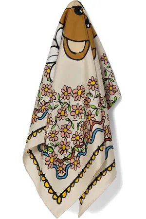 Moschino Silketørklæde med bamsemotiv