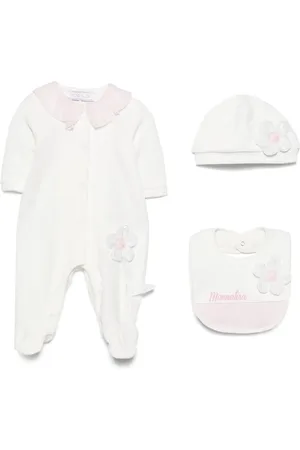 MONNALISA Babydragt med blomsterapplikation