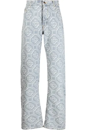 Casablanca Jeans med lige ben og monogramtryk