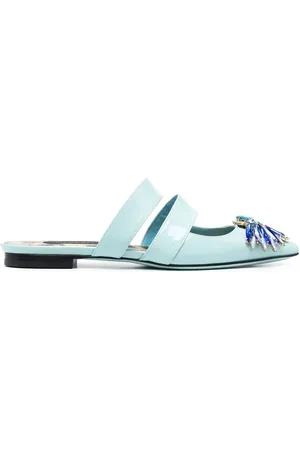 Philipp Plein Flade krystaludsmykkede mules