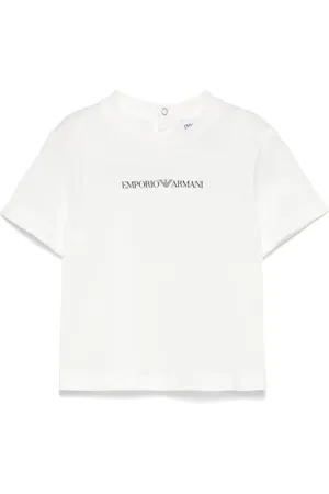 Emporio Armani T-shirt i jersey med gummi-logo