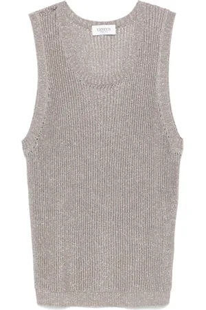 LANEUS Tanktop i lurex