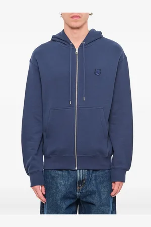 Maison Kitsuné Hættetrøje med logo og lynlås
