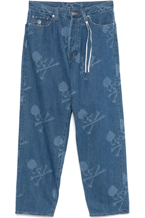 MASTERMIND JAPAN Jeans med lige ben og monogram-mønster