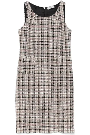 CHARLOTT Mellemlang tweed-kjole
