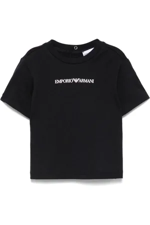 Emporio Armani T-shirt i jersey med gummi-logo