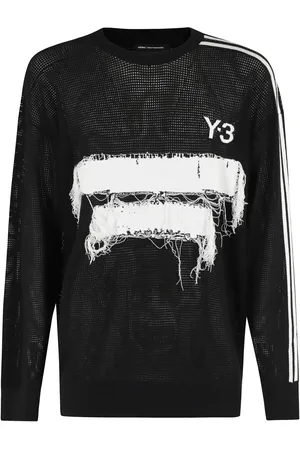 Y-3 Sweatshirt med frynset mærke