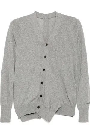 YOHJI YAMAMOTO Cardigan med broderet slogan