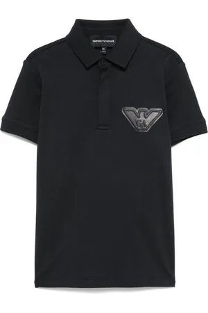 Emporio Armani Polo med logoapplikation
