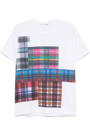 Comme des Garçons T-shirt med patchwork-tryk