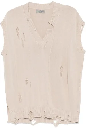 YOHJI YAMAMOTO Vest med slitageeffekt