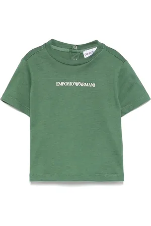 Emporio Armani T-shirt i jersey med gummi-logo